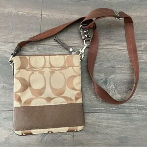 Coach Signature Stripe Swing Crossbody Pack